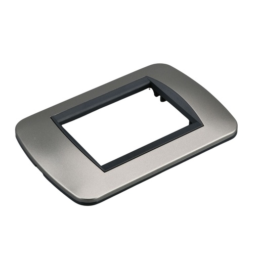 [MBL70323] Placca Plastica Ovale MBL 3M Titanio Compatibile Bticino Living BLN88308