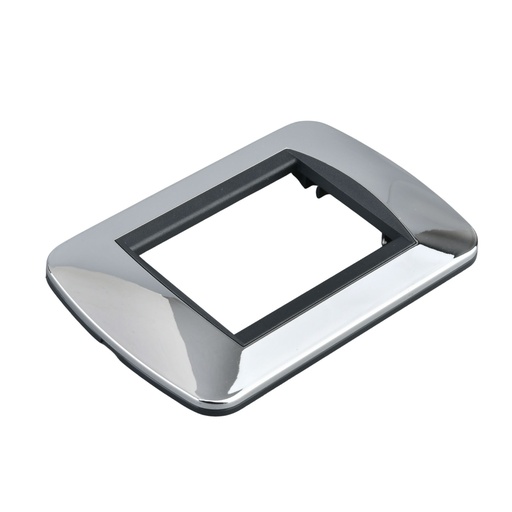 [MBL70326] Placca Plastica Ovale MBL 3M Cromato Lucido Compatibile Bticino Living BLN88313