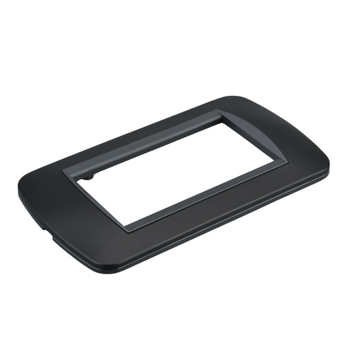 [MBL70412] Placca Plastica Ovale MBL 4M Nero Compatibile Bticino Living BLN88402