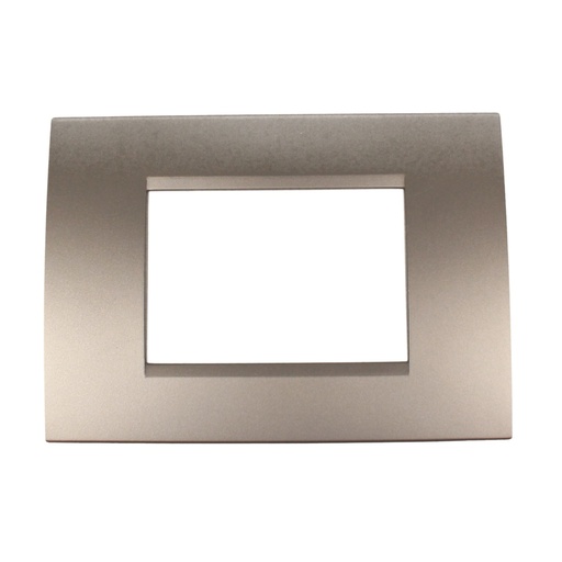 [MBL74313] Placca Plastica Quadrata MBL 3M Grigio Compatibile Bticino Living BLN89306