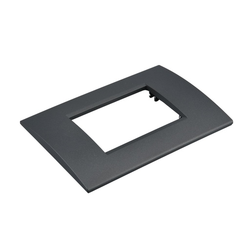 [MBL74322] Placca Plastica Quadrata MBL 3M Acciaio Scuro Compatibile Bticino Living BLN89307