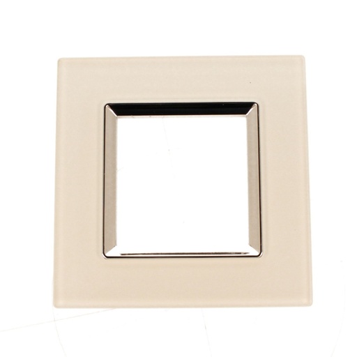 Placca Quadrata In Vetro Temperato MBL 2 Moduli/Posti Compatibile Bticino Living 3 Colori Disponibili