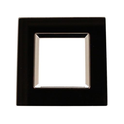 [MBL84212] Placca Quadrata In Vetro Temperato MBL 2M Nero Compatibile Bticino Living