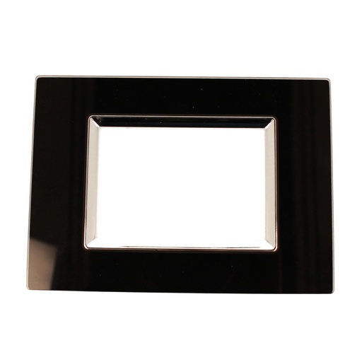 [MBL84312] Placca Quadrata In Vetro Temperato MBL 3M Nero Compatibile Bticino Living BLN84302