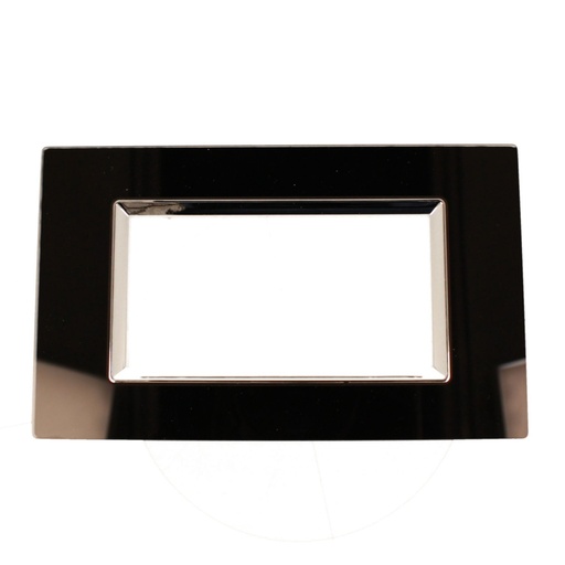 [MBL84412] Placca Quadrata In Vetro Temperato MBL 4M Nero Compatibile Bticino Living BLN84402
