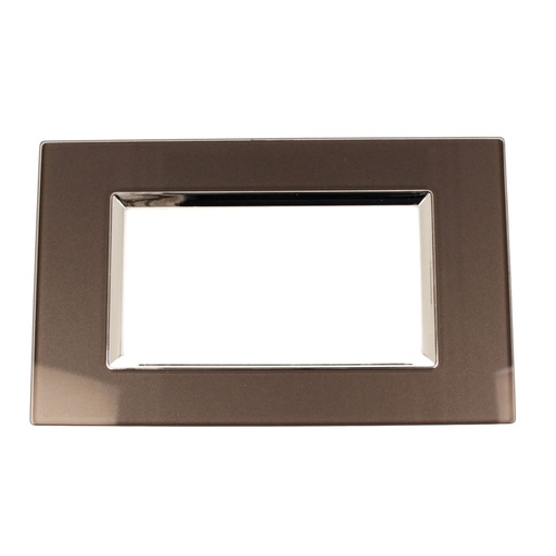 [MBL84413] Placca Quadrata In Vetro Temperato MBL 4M Grigio Compatibile Bticino Living BLN84410