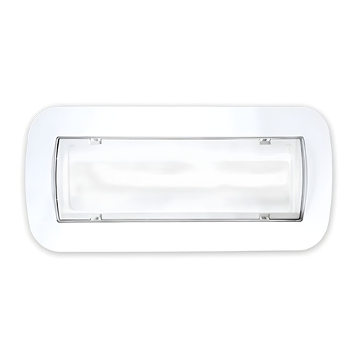 [FP158745] Lampada di Emergenza Da Incasso a LED 3W 350lm, Luce Fredda 6500K Autonomia 3 Ore Batteria Ricaricabile al Litio IP40