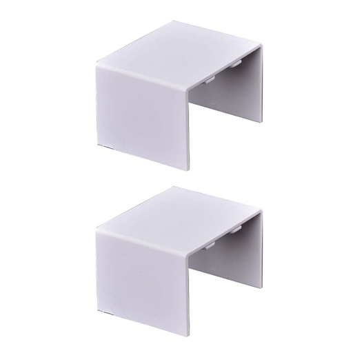[FG060666] 2 Pezzi Connettore Lineare Per Canaline Passacavi 60X40mm, Colore Bianco