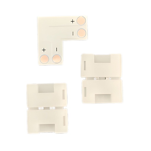 [CL20856] 3 Pezzi Connettore 8mm Angolare 90° 2 PIN, Per Curvare 2 Striscie Led Smd con Passo da 8mm Senza Saldare