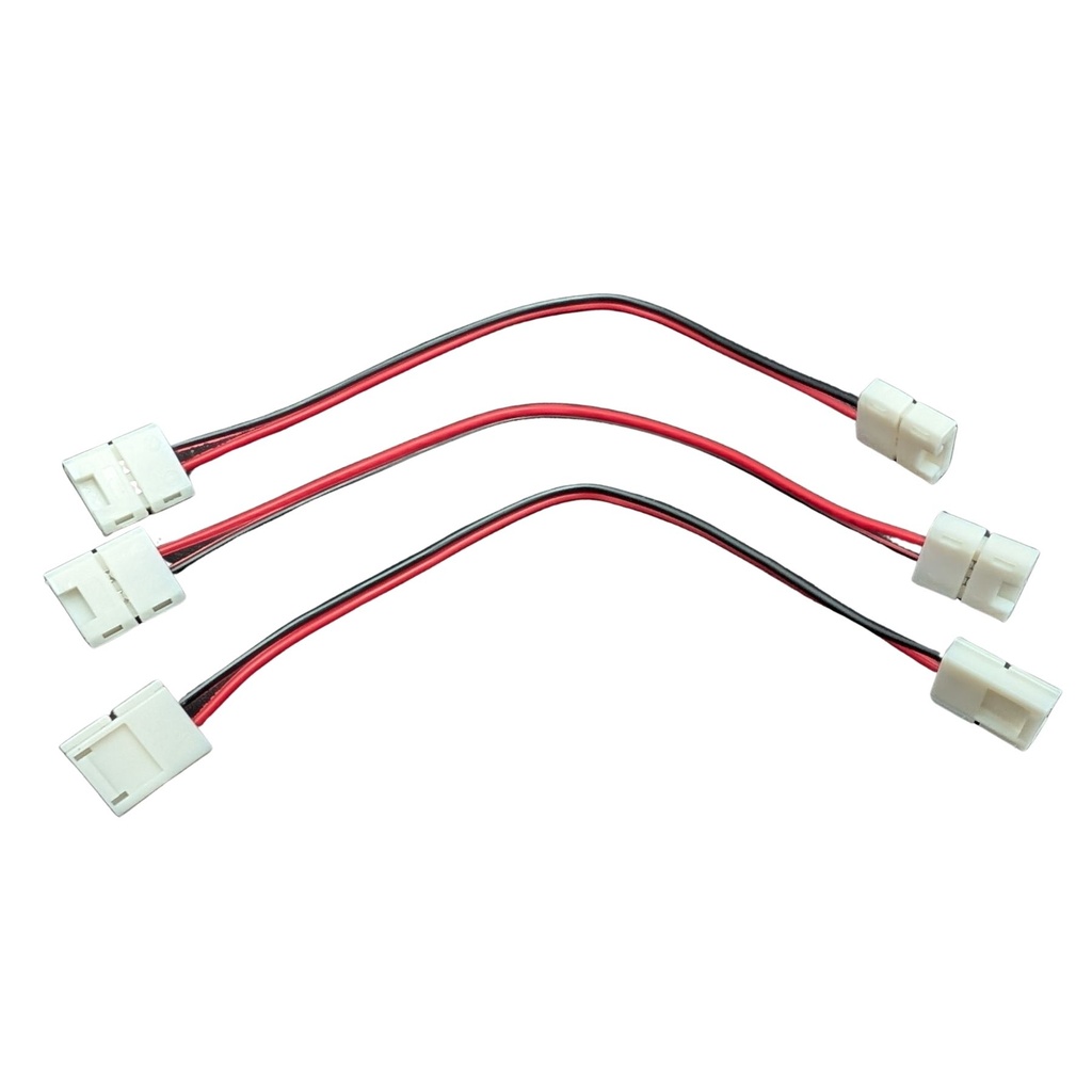 [CL20859] 3 Pezzi Connettore 8mm 2 PIN, Per Collegare 2 Striscia Led Smd con Passo da 8mm Senza Saldare, Cavo 15cm
