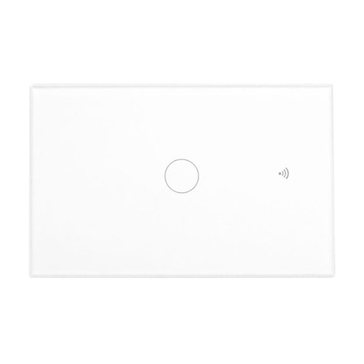 [MMC7751W] Interruttore Led Dimmer Taglio Di Fase, Pannello Touch 1 Tasto, Colore Bianco, WIFI + Bluetooth, APP TUYA Smart Life, 220V 10A, 120X72X38mm Per Scatola 503, IP20