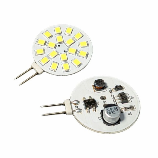[GG4182DN] 2 Pezzi Lampadina LED G4 Bispina DC AC 3W 12V e 24V Bianco Neutro 4000K 18 SMD 2835 10V-30V