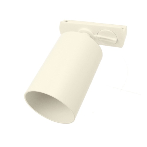 [CB2010B] Porta Faretto da Binario Monofase, Attacco GU10 orientabile e ruotabile, Max 50W 220V, Bianco 