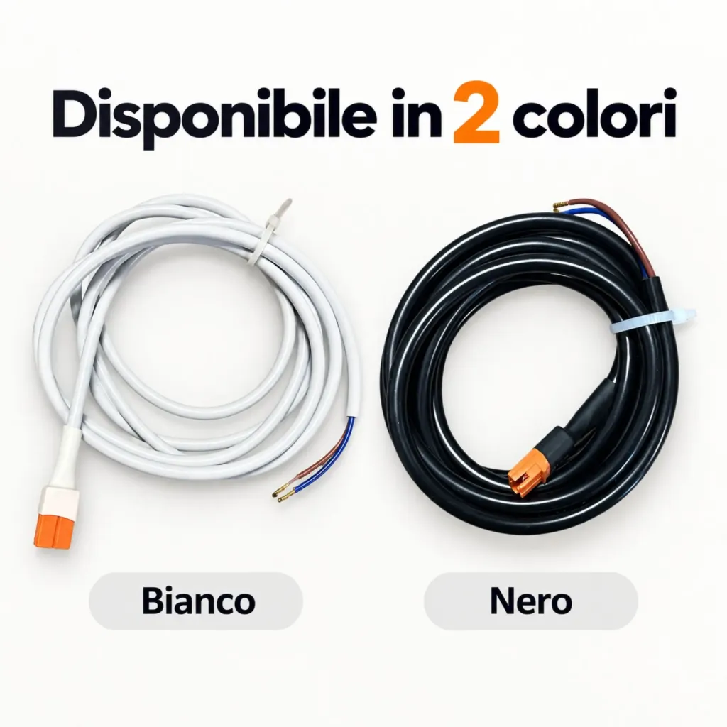 Cavo Alimentazione 2 Metri per Lampada LED Lineare SV0205 Bianco o Nero