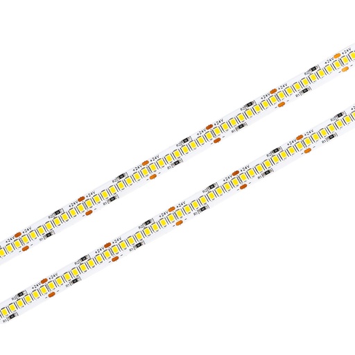 [BL24624C] Striscia LED SMD 2835 24V, 5 Metri, Larga 10mm, Caldo 3000K, Super Luminoso 24W/M 4000LM/M 160LM/W 240SMD/M, Dimmerabile PWM, Tagliabile ogni 33mm, IP20, CRI>80