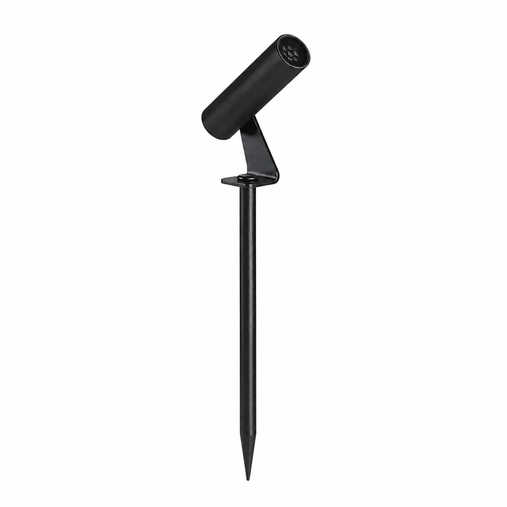[HS24006] Faretto LED da Giardino con Picchetto 2W 24V, Nero, 3000K, IP65 Orientabile, SKU 24006