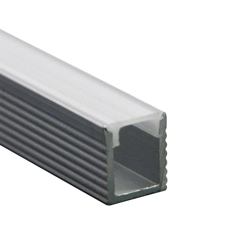 [SP7220] Profilo in Alluminio Stretto Piccolo 10X10.9mm Per Striscia Led Slim Fino a 7mm Completo Di Copertura Satinata Tappi Gancio 2 Metri BA1008