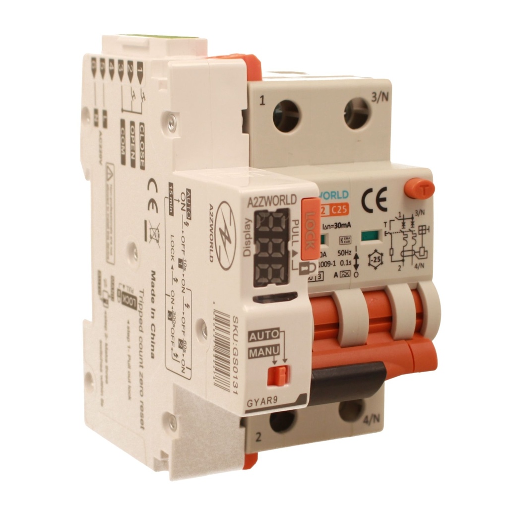 RCBO Interruttore Magnetotermico Differenziale Con Doppia Leva Tipo A ...