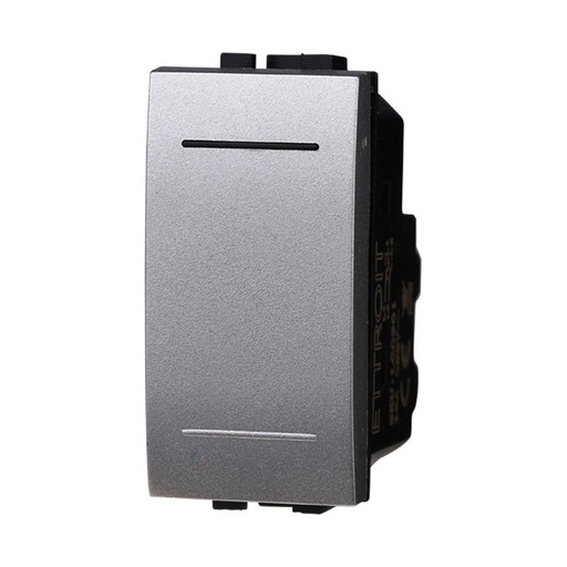 [BLG0401] ETTROIT Interruttore 1P 16A Unipolare Colore GRIGIO Compatibile Con Bticino Living International