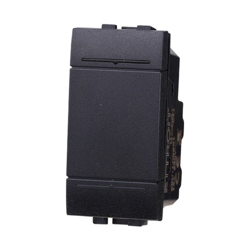 [BLN0401] ETTROIT Interruttore 1P 16A Unipolare Colore Nero Compatibile Con Bticino Living International