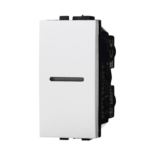 [BLB0501] ETTROIT Interruttore Assiale 1P 16A Unipolare Colore BIANCO Compatibile Con Bticino Living Light