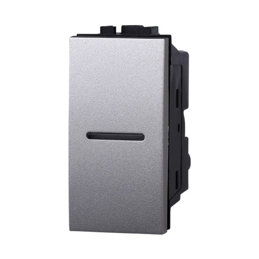[BLG0501] ETTROIT Interruttore Assiale 1P 16A Unipolare Colore GRIGIO Compatibile Con Bticino Living International