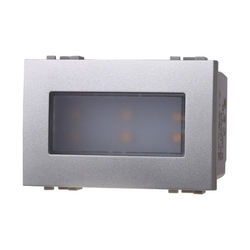[BLG0323] Lampada Led Segnapasso 3P 220V Grigio 3000K Compatibile Con Bticino Living International