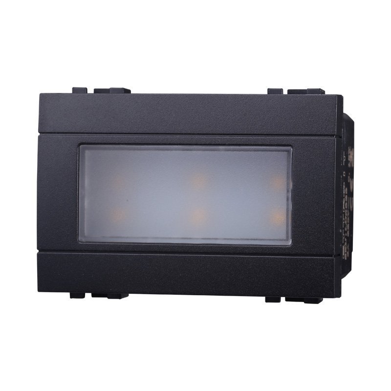 Lampada Led Segnapasso 3P 220V Nero 3000K Compatibile Con Bticino Living International