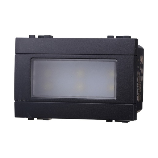 [BLN0303] Lampada Led Segnapasso 3P 220V Nero 6000K Compatibile Con Bticino Living International