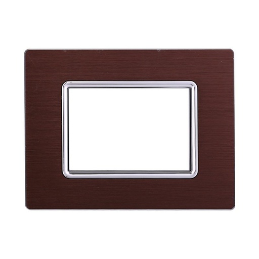 [BLN86310] ETTROIT Placca In Alluminio Serie Space 3P Colore Bronzo Compatibile Con Bticino Living Light