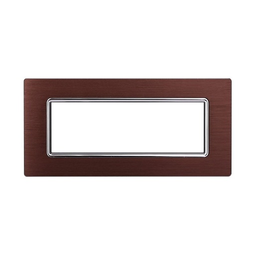 [BLN86710] ETTROIT Placca In Alluminio Serie Space 7P Colore Bronzo Compatibile Con Bticino Living Light