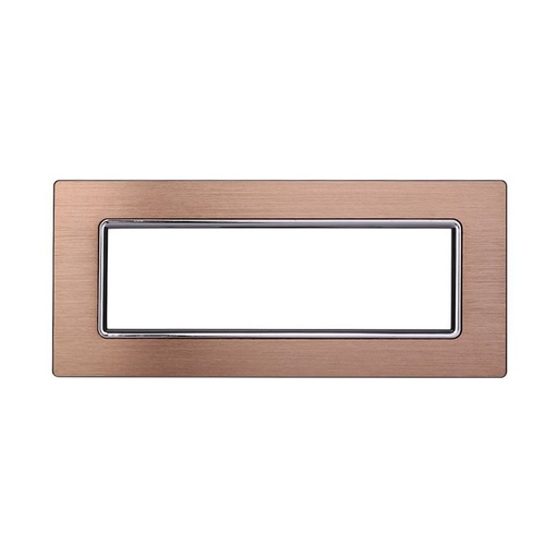 [BLN86711] ETTROIT Placca In Alluminio Serie Space 7P Colore Oro Compatibile Con Bticino Living Light