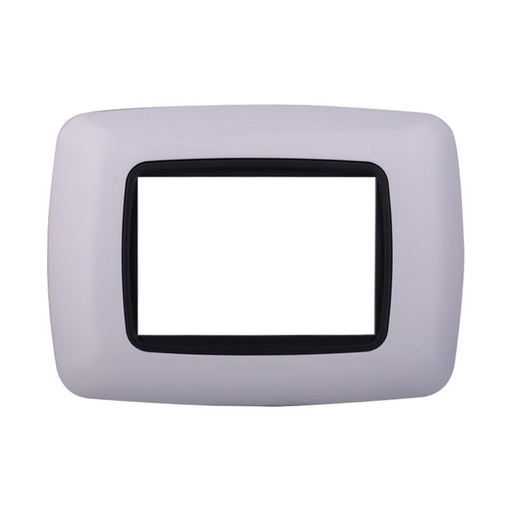 [BLN88301] ETTROIT Placca Plastica Bombata Serie Space 3P Colore Bianco Compatibile Con Bticino Living International