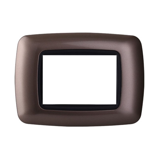 [BLN88310] ETTROIT Placca Plastica Bombata Serie Space 3P Colore Bronzo Compatibile Con Bticino Living International
