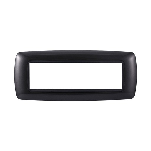 [BLN88707] ETTROIT Placca Plastica Bombata Serie Space 7P Colore Acciaio Scuro Compatibile Con Bticino Living Light