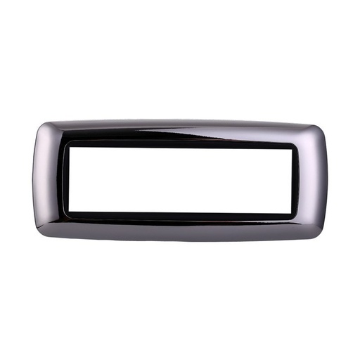 [BLN88713] Placca Plastica Bombata Serie Space 7P Colore Cromato Lucido Compatibile Con Bticino Living International