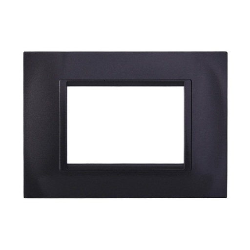 [BLN89307] ETTROIT Placca Plastica Quadrata Serie Space 3P Colore Acciaio Scuro Compatibile Con Bticino Living Light