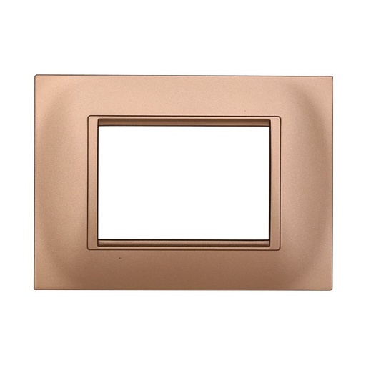 [BLN89311] ETTROIT Placca Plastica Quadrata Serie Space 3P Colore Oro Compatibile Con Bticino Living Light
