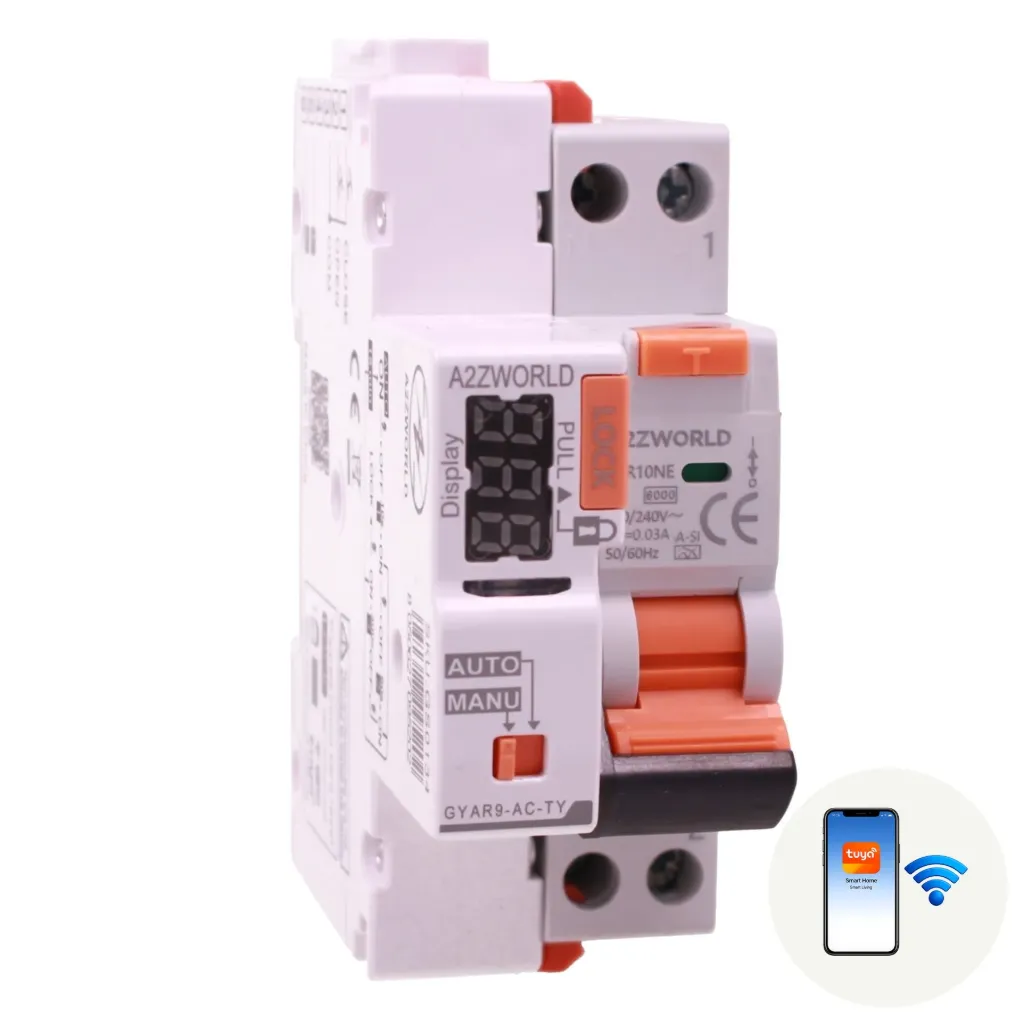 RCBO Interruttore Magnetotermico Differenziale WIFI Con Riarmo Automatico, Tipo A-SI Super Immunizzato, Curva C 1P+N 1M 6000A 30mA AC 230V IP20, Corrente Disponibili 6A 10A 16A 20A 25A 32A 40A