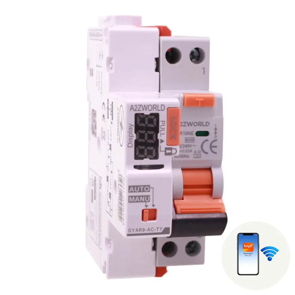 RCBO Interruttore Magnetotermico Differenziale WIFI Con Riarmo Automatico, Tipo A-SI Super Immunizzato, Curva B 1P+N 1M 6000A 30mA AC 230V IP20, Corrente Disponibili 6A 10A 16A 20A 25A 32A 40A