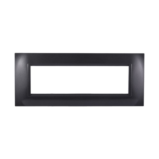 [BLN89707] ETTROIT Placca Plastica Quadrata Serie Space 7P Colore Acciaio Scuro Compatibile Con Bticino Living Light