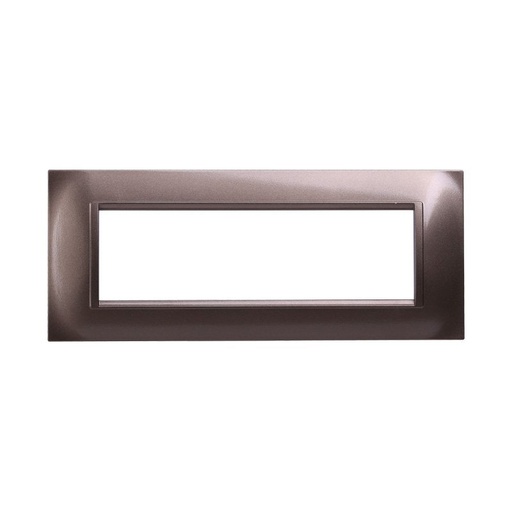 [BLN89710] ETTROIT Placca Plastica Quadrata Serie Space 7P Colore Bronzo Compatibile Con Bticino Living Light