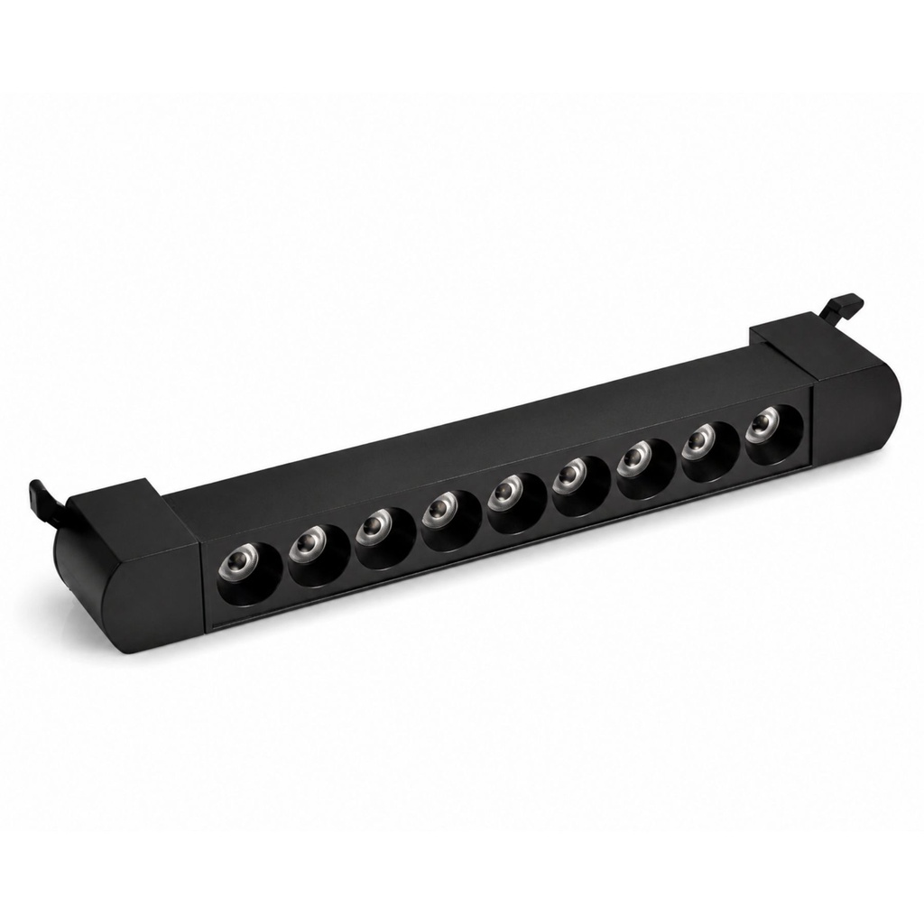 Faro Led Binario Monofase, Nero Lineare 34cm 18W 1800lm 24° Orientabile, Disponibili 3000K 4000K