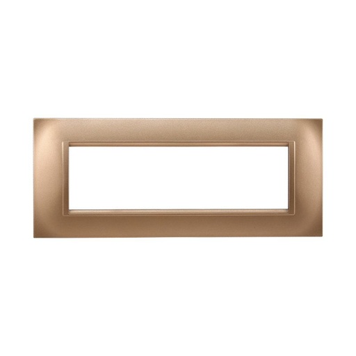 [BLN89711] ETTROIT Placca Plastica Quadrata Serie Space 7P Colore Oro Compatibile Con Bticino Living Light