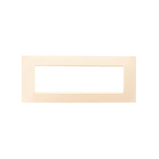[BLN89709] ETTROIT Placca Plastica Quadrata Serie Space 7P Colore Sabbia Compatibile Con Bticino Living Light