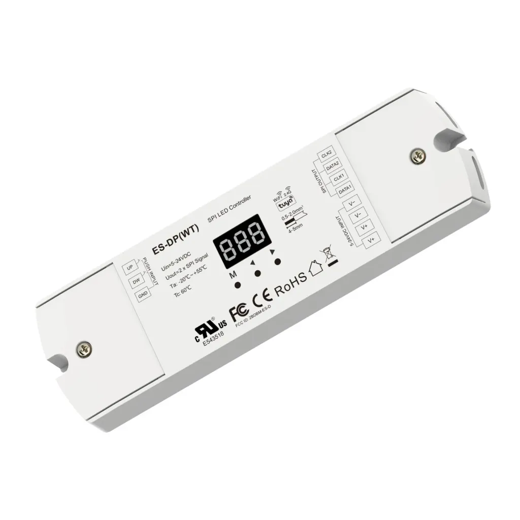 [BLD3111] Controller Dimmer SPI Con Push Pulsante, Tuya WIFI, RF 2.4G, 5-24V 10A, 960 Pixel, Per Striscia Led Running