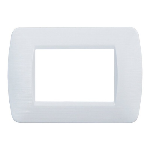 [BLN85301] ETTROIT Placca Plastica Serie Space 3P Colore Bianco Satinato Compatibile Con Bticino Living Light