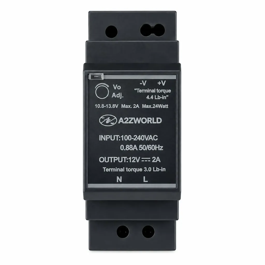 Alimentatore Trasformatore Da Guida Barra DIN 30W, 2 Moduli, Serie HDR-30, Disponibili DC 12V 24V