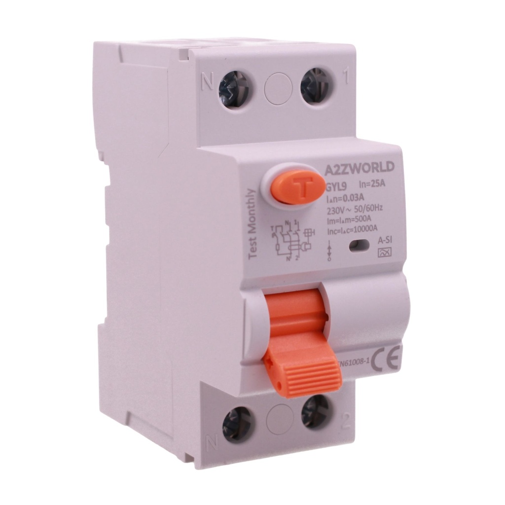 RCCB Interruttore Differenziale Puro Tipo A-SI Super Immunizzato, 1P+N 2M 10000A 30mA AC 230V IP20 GYL9 Elettromeccanico, Corrente Disponibili 25A 40A 63A 100A