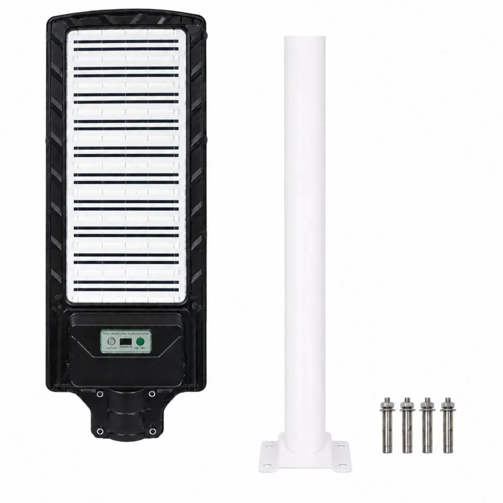 [FE73120F] Lampione Stradale Led Con Pannello Solare e Sensore PIR 12W 1100LM 6500K Street Lamp per Strada Giardino Villa IP65